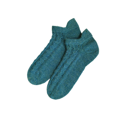 Вовняні шкарпетки смарагдові низькі 10100011 фото
